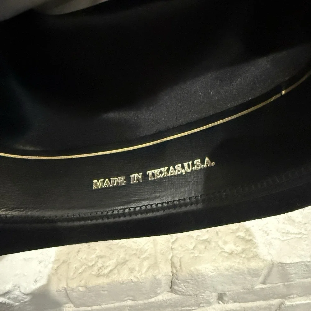 Vintage Stallion Stetson XX Premium Wool Black Cowboy Western Hat Size 6 7/8